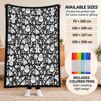 Available sizes and included markers