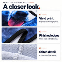 Print, edges and stitching close-up